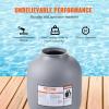 VEVOR 25033BX 19-inch, Up to 45 GPM Flow Rate, Above Inground Swimming Pool Sand System with 7-Way Multi-Port Valve, Filter, Backwash, Rinse, Recirculate, Waste, Winter, Closed Functions, Gray(16 inch)