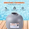 VEVOR 25033BX 19-inch, Up to 45 GPM Flow Rate, Above Inground Swimming Pool Sand System with 7-Way Multi-Port Valve, Filter, Backwash, Rinse, Recirculate, Waste, Winter, Closed Functions, Gray(22 inch)