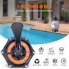 VEVOR 25033BX 19-inch, Up to 45 GPM Flow Rate, Above Inground Swimming Pool Sand System with 7-Way Multi-Port Valve, Filter, Backwash, Rinse, Recirculate, Waste, Winter, Closed Functions, Gray(16 inch)