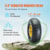 VEVOR (2-Pack) 10″ x 2.5″ Solid Rubber Tire Wheels, 10 inch Tire and Wheel Flat Free with 5/8″ Bearings, 2.1″ Offset Hub Replacement Wheelbarrow Tires- Perfect for Hand Truck, Wheelbarrow, Garden Cart(Metal wheel hub)
