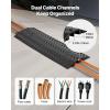 VEVOR 3 PCs Drop Over Cable Cover Ramp, 2,000 lbs/axle Load Capacity, Heavy Duty Cable Hose Protector Ramp, Floor Cord Cover for High Walking Traffic Areas Indoor Outdoor Home Office Warehouse School(Medium-3PACK)
