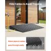 VEVOR 3″ Rise Rubber Threshold Ramp, 3 Channels Cord Cover Door Ramp, No-Slip Surface, 2200 Lbs Load Capacity Rubber Ramp for for Home Doorways Driveways Curb Home Steps, 41.8″ L x 24″ W x 3″ H(3“ H)