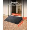 VEVOR 3″ Rise Rubber Threshold Ramp, 3 Channels Cord Cover Door Ramp, No-Slip Surface, 2200 Lbs Load Capacity Rubber Ramp for for Home Doorways Driveways Curb Home Steps, 41.8″ L x 24″ W x 3″ H(3“ H)