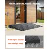 VEVOR 3″ Rise Rubber Threshold Ramp, 3 Channels Cord Cover Door Ramp, No-Slip Surface, 2200 Lbs Load Capacity Rubber Ramp for for Home Doorways Driveways Curb Home Steps, 41.8″ L x 24″ W x 3″ H(2.5“ H)