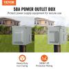 VEVOR 30 Amp RV Power Outlet Box, 125/250 Volt, Enclosed Lockable Outdoor RV Receptacle Box, NEMA TT-30R Weatherproof Electrical Panel, for RV Camper Trailer Motorhome Electric Car(50 Amp)