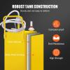 VEVOR 30 Gallon Fuel Caddy, Gas Storage Tank & 4 Wheels, with Manual Transfer Pump, Gasoline Diesel Fuel Container for Cars, Lawn Mowers, ATVs, Boats, More, Yellow(Yellow)