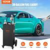 VEVOR 30 Gallon Fuel Caddy, Gas Storage Tank & 4 Wheels, with Manual Transfer Pump, Gasoline Diesel Fuel Container for Cars, Lawn Mowers, ATVs, Boats, More, Yellow(Black)