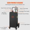 VEVOR 30 Gallon Fuel Caddy, Gas Storage Tank & 4 Wheels, with Manual Transfer Pump, Gasoline Diesel Fuel Container for Cars, Lawn Mowers, ATVs, Boats, More, Yellow(Black)