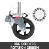 VEVOR 4 Pack 5″ Scaffolding Wheels – 1″ Solid Stem, Rubber Wheels with Dual Locking Heavy Duty Casters, 330LBS Capacity(8″ Solid Round Stem)