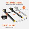 VEVOR 43″ Clamp on Pallet Forks, 2000lbs Capacity Tractor Bucket Forks, Heavy Duty Quick Attach Pallet Fork for Bucket Tractor Loader Skid Steer(with Stabilizer Bar)