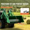 VEVOR 49″ Hay Spear, Bale Spears 1600lbs Loading Capacity, Skid Steer Loader Tractor Attachment with 2pcs 17.5″ Stabilizer Spears, Quick Attach Spike Forks(Horizontal type)