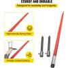 VEVOR 49″ Hay Spear, Bale Spears 1600lbs Loading Capacity, Skid Steer Loader Tractor Attachment with 2pcs 17.5″ Stabilizer Spears, Quick Attach Spike Forks(Hay Spear)