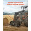 VEVOR 49″ Hay Spear, Bale Spears 1600lbs Loading Capacity, Skid Steer Loader Tractor Attachment with 2pcs 17.5″ Stabilizer Spears, Quick Attach Spike Forks(Square type)