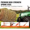 VEVOR 49″ Hay Spear, Bale Spears 1600lbs Loading Capacity, Skid Steer Loader Tractor Attachment with 2pcs 17.5″ Stabilizer Spears, Quick Attach Spike Forks(Three-point type)