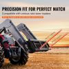 VEVOR 49″ Hay Spear, Bale Spears 3000lbs Loading Capacity, Skid Steer Loader Tractor Bucket Attachment with 2pcs 17.5″ Stabilizer Spears and 60″ Chain, Quick Attach Spike Forks(49″ Horizontal Assembly)