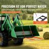 VEVOR 49″ Hay Spear, Bale Spears 3000lbs Loading Capacity, Skid Steer Loader Tractor Bucket Attachment with 2pcs 17.5″ Stabilizer Spears and 60″ Chain, Quick Attach Spike Forks(49″ Vertical Assembly)