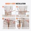 VEVOR 4PCS 35.43inch Tall Crystal Wedding Flowers Stand, Luxurious Centerpieces Flower Vases Crystal Gold Vase Metal, Perfect for T-stage Wedding Party Ceremony Dinner Event Hotel Home Decor(French Gold)