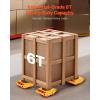 VEVOR 4PCS Machinery Skates Dollies, 17,637 lb Heavy Duty Equipment Moving Skates with 4 PU Wheels, 360° Rotation Non-Slip Cap, Low-Profile Industrial Mover Rollers for Factory, Warehouse, Workshop(1Pack)