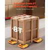 VEVOR 4PCS Machinery Skates Dollies, 17,637 lb Heavy Duty Equipment Moving Skates with 4 PU Wheels, 360° Rotation Non-Slip Cap, Low-Profile Industrial Mover Rollers for Factory, Warehouse, Workshop(4-Piece PU Wheels)