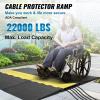 VEVOR 5 Channel Rubber Cable Protector Ramp, Heavy Duty 22000 lbs/axle Capacity Wire Hose Cord Cover Ramp, ADA Compliant Driveway Road Hump, Traffic Speed Bump w/Flip-Open Top Cover(5 Channel-1PC)
