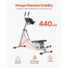 VEVOR AB Workout Machine, Ab Workout Equipment at Home Gym, Core & Abdominal Trainers for Women, 440 lbs Weight Capacity Strength Training Ab Cruncher, Foldable Adjustable Fitness Exerciser(Weight Adjustable)
