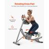 VEVOR AB Workout Machine, Ab Workout Equipment at Home Gym, Core & Abdominal Trainers for Women, 440 lbs Weight Capacity Strength Training Ab Cruncher, Foldable Adjustable Fitness Exerciser(Weight Adjustable)