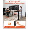VEVOR Adjustable Workbench, 48-Inch Work Bench with Power Outlet, Wheels, and Pegboard, 2000 lbs Load Heavy Duty Oak Wood Top Work Table for Garage, Workshop, Office, and Home(Universal Wheels│48″X24″)