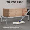VEVOR Aluminum Dunnage Rack, 48” x 14” Commercial Food Floor Rack, 8” Off the Floor, 1000 lbs Capacity All-Welded Aluminum Storage, for Storage in Restaurants, Kitchens, Garages and Vehicles(60” x 20”x 12”)