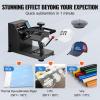 VEVOR Auto Heat Press Machine, 15 x 15 inch, T-Shirt Press Machine with Auto Release and Adjustable Pressure, Digital Display, Rapid Heating, for Sublimation, Vinyl, Heat Transfer Projects, Green(Heat Press Hat-Black)