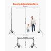 VEVOR Backdrop Stand, 7 x 10 ft Adjustable Photo Backdrop Stand Kit, Portable Background Backdrop Stand with 3 Crossbars, Heavy Duty Projector Screen Stand, for Wedding, Photo Video Studio & Party(8.5 x 10 Ft)