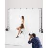 VEVOR Backdrop Stand, 7 x 10 ft Adjustable Photo Backdrop Stand Kit, Portable Background Backdrop Stand with 3 Crossbars, Heavy Duty Projector Screen Stand, for Wedding, Photo Video Studio & Party(8.5 x 10 Ft)