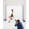 VEVOR Backdrop Stand, 7 x 10 ft Adjustable Photo Backdrop Stand Kit, Portable Background Backdrop Stand with 3 Crossbars, Heavy Duty Projector Screen Stand, for Wedding, Photo Video Studio & Party(7 x 10 Ft)