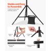 VEVOR Backdrop Stand, 7 x 10 ft Adjustable Photo Backdrop Stand Kit, Portable Background Backdrop Stand with 3 Crossbars, Heavy Duty Projector Screen Stand, for Wedding, Photo Video Studio & Party(10 x 10 Ft)