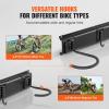 VEVOR Bike Storage Rack, 6 Bike Racks and 3 Helmets Hooks, Wall Mount Bike Storage Hanger, Home & Garage Organizer, Customizable for Various Bike Sizes, Adjustable Holder, Holds Up to 300 lbs, 48-inch(Bike Storage Rack)