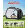 VEVOR Bike Storage Shed Tent, 1-2 Bikes, Outdoor Spacious Bike Storage Sheds with Ventilated Window, Waterproof Easy-to-Install Bike Tent with High Strength Fiberglass & Dual Zippers, Fit for Bicycle(Black- Cabin-shaped – XXL for 4-5 Bikes)