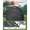 VEVOR Bike Storage Shed Tent, 1-2 Bikes, Outdoor Spacious Bike Storage Sheds with Ventilated Window, Waterproof Easy-to-Install Bike Tent with High Strength Fiberglass & Dual Zippers, Fit for Bicycle(Black- Cabin-shaped – XXL for 4-5 Bikes w/ 2 Doors)