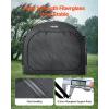 VEVOR Bike Storage Shed Tent, 1-2 Bikes, Outdoor Spacious Bike Storage Sheds with Ventilated Window, Waterproof Easy-to-Install Bike Tent with High Strength Fiberglass & Dual Zippers, Fit for Bicycle(Black- Curved top – L for 1-2 Bikes)