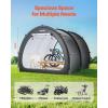 VEVOR Bike Storage Shed Tent, 1-2 Bikes, Outdoor Spacious Bike Storage Sheds with Ventilated Window, Waterproof Easy-to-Install Bike Tent with High Strength Fiberglass & Dual Zippers, Fit for Bicycle(Black- Curved top – XXL for 4-5 Bikes)