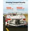 VEVOR Boat Trailer Transom Straps (2PK), 2’’ x 24’’ Adjustable Boat Straps 1,500lb Break Strength with Security Lock S Hooks and Boat Pads, Transom Tiedowns for Trailer, Boat or Kayak Secure(2 in x 24 in)