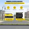 VEVOR Cable Protector Ramp, 4 Packs 2 Channels Rubber Modular Speed Bumps Rated 11000 LBS Load Capacity, Protective Wire Cord Ramp Driveway Rubber Traffic Speed Bumps Hump Cable Protector