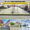 VEVOR Cable Protector Ramp, 4 Packs 2 Channels Rubber Modular Speed Bumps Rated 11000 LBS Load Capacity, Protective Wire Cord Ramp Driveway Rubber Traffic Speed Bumps Hump Cable Protector