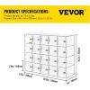 VEVOR Cell Phone Storage Locker, 20 Slots Acrylic Material with Door Locks and Keys, Wall-Mounted Cabinet Pocket Office Classroom Gym Box, Clear(20-Slot)
