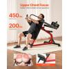 VEVOR Chest Press Machine, Bench Press Set, Adjustable Flat Incline Bench with Independent Converging Arms, Upper Chest Equipment, Fitness Home Gym Equipment Chest(Seated Press-Incline Press)