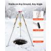 VEVOR Confined Space Tripod Kit, 1800 lbs Winch, Confined Space Tripod 7′ Legs and 98′ Cable, Confined Space Rescue Tripod 32.8′ Fall Protection, Harness, Storage Bag for Traditional Confined Spaces(1800lbs 65ft)