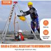 VEVOR Confined Space Tripod Kit, 1800 lbs Winch, Confined Space Tripod 7′ Legs and 98′ Cable, Confined Space Rescue Tripod 32.8′ Fall Protection, Harness, Storage Bag for Traditional Confined Spaces(2600 lbs w/Harness)