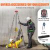 VEVOR Confined Space Tripod Kit, 1800 lbs Winch, Confined Space Tripod 7′ Legs and 98′ Cable, Confined Space Rescue Tripod 32.8′ Fall Protection, Harness, Storage Bag for Traditional Confined Spaces(2600 lbs w/Harness)