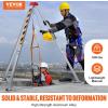 VEVOR Confined Space Tripod Kit, 1800 lbs Winch, Confined Space Tripod 7′ Legs and 98′ Cable, Confined Space Rescue Tripod 32.8′ Fall Protection, Harness, Storage Bag for Traditional Confined Spaces(1200lbs)