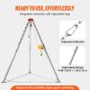 VEVOR Confined Space Tripod Kit, 1800 lbs Winch, Confined Space Tripod 7′ Legs and 98′ Cable, Confined Space Rescue Tripod 32.8′ Fall Protection, Harness, Storage Bag for Traditional Confined Spaces(1200lbs)