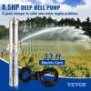VEVOR Deep Well Submersible Pump, 2HP 230V/60Hz, 37GPM 427 ft Head, with 33 ft Cord & External Control Box, 4 inch Stainless Steel Water Pumps for Industrial, Irrigation and Home Use, IP68 Waterproof(0.5HP/115V/ Built-in Controller)