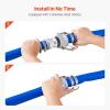 VEVOR Discharge Hose, 1-1/2″ x 100′, PVC Fabric Lay Flat Hose, Heavy Duty Backwash Drain Hose with Clamps, Weather-proof & Burst-proof, Ideal for Swimming Pool & Water Transfer, Blue(1-1/2″ x 50′ with connector)